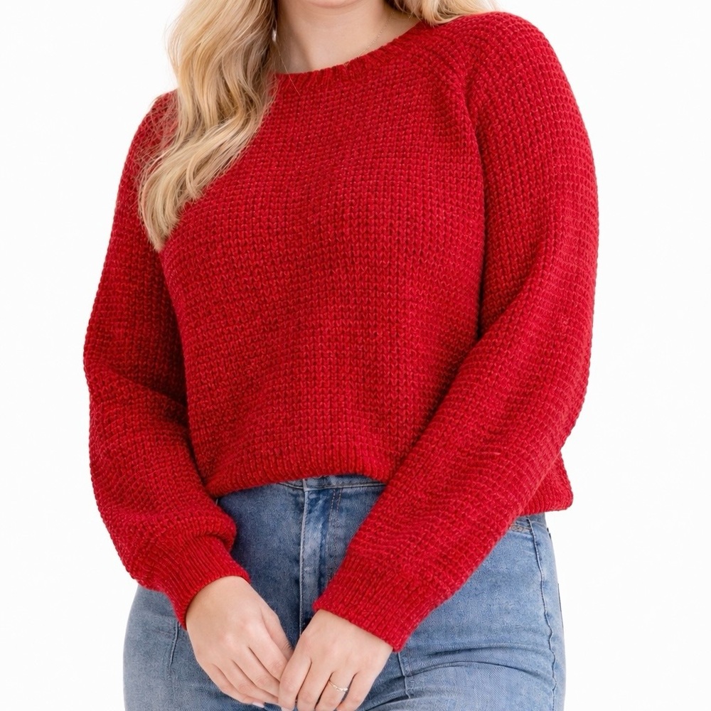 Arula Red Chenille Sweater Size B / 2X NWT